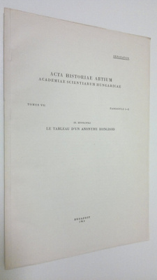 St. Szymanski : Le Tableau d'un anonyme Hongrois : Acta h...