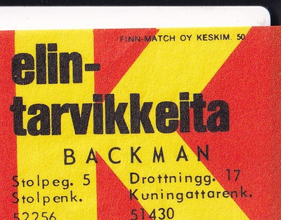 Backman, Stolpenk. 5 Kuningattarenk. 17  b584