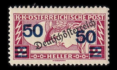Itävalta 254 ** Painotuotteen pikamerkki 50/2 H (1919)