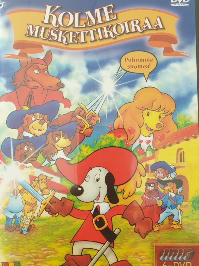 KOLME MUSKETTIKOIRAA 6:N DVD:N BOKSI