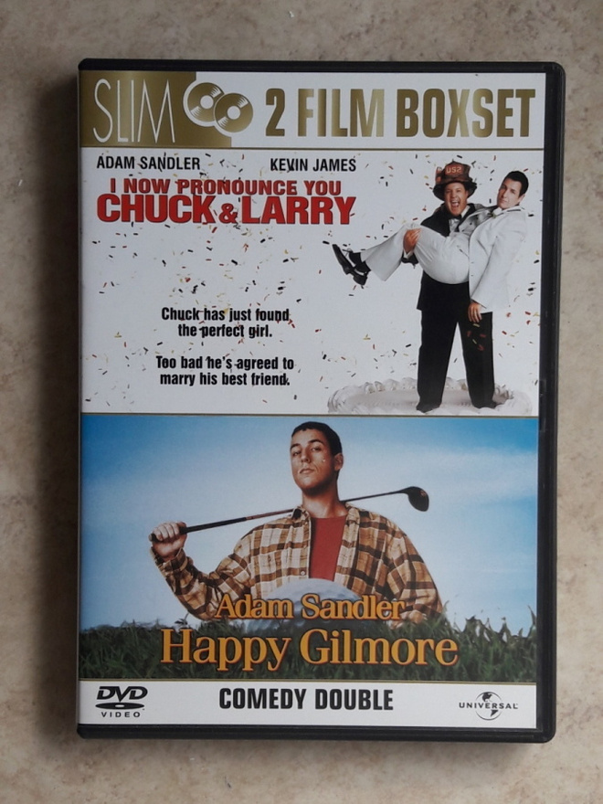 Voitte suudella sulhasta + Happy Gilmore, 2 x DVD.