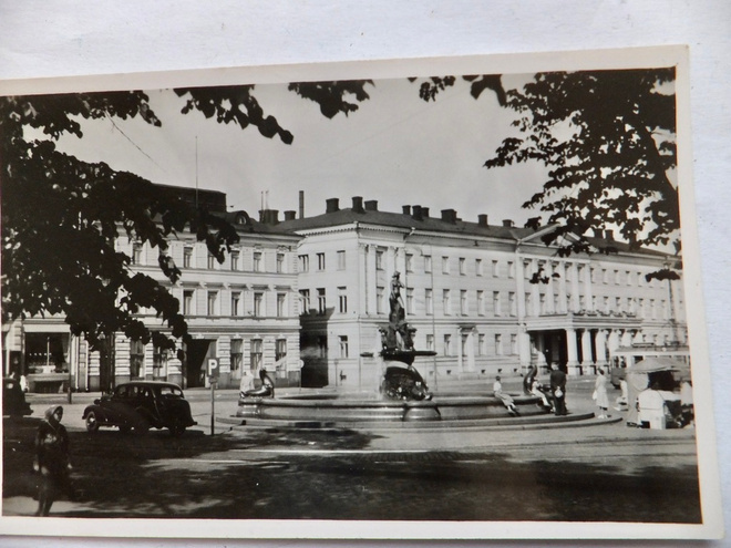 VANHA Postikortti Helsinki 1950-l Raitiovaunu ym