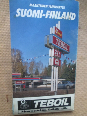 vintage Teboil maantiekartta - 1970-luku?
