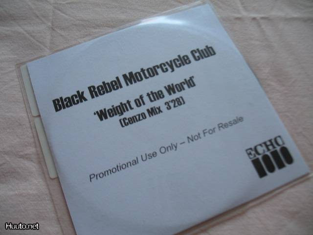Black Rebel Motorcycle Club Weight of the world promo cds