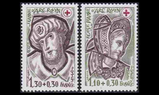 Ranska 2183-4C ** Punainen Risti (12 1/2 : 13) (1979)