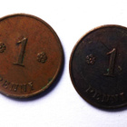 Raha Kolikko SUOMI 1 Penni 1924 Markka aika, 2 kpl - pikkukuva 1