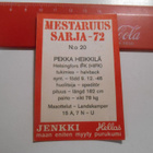 K 6 Jenkki Mestaruus sarja -72 # 20 Pekka Heikkilä HIFK - pikkukuva 2