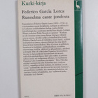 Federico Garcia Lorca : Runoelma cante jondosta - pikkukuva 2