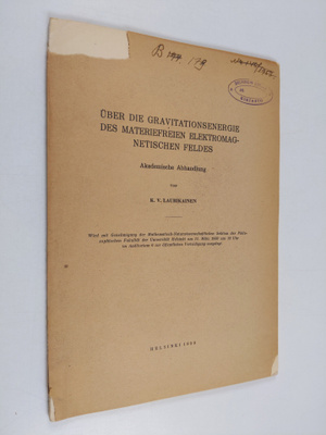 Kalervo V. Laurikainen : Uber die Gravitationsenergie des...