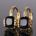 344 .. 24k Kulta Black Diamond Crystal .. Korvakorut - pikkukuva 3
