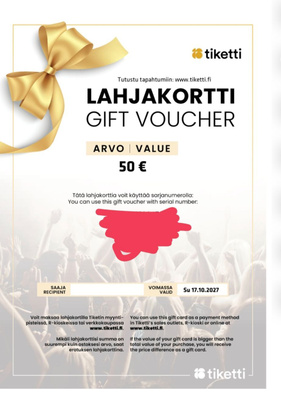 Tiketin lahjakortti