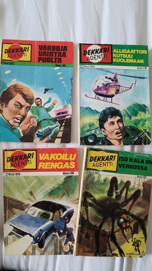 Dekkari agentti 4 kpl jännäri sarja 2 kpl