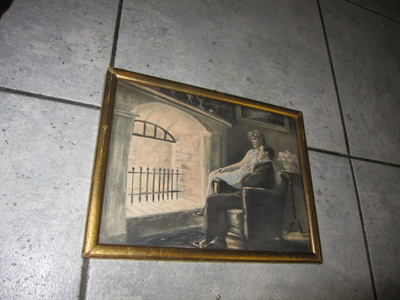 VANHA PIENI VINTAGE TAULU koko n 25,5 x 20 cm