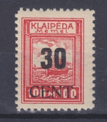 Saksa reich Memel 1923 Mi 196 postituoreena,