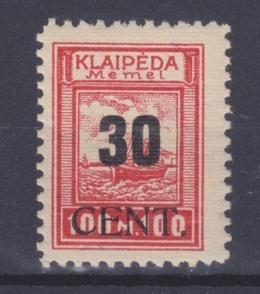 Saksa reich Memel 1923 Mi 196 postituoreena,