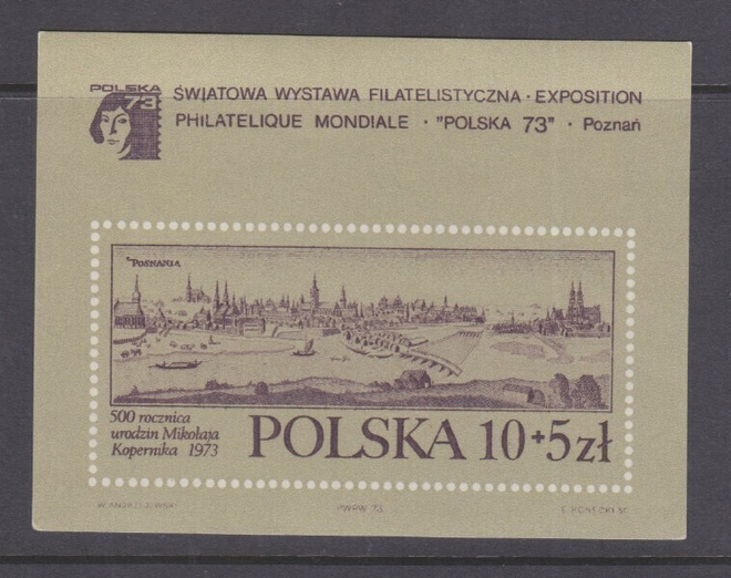 Puola 1973 Bl 55 postituoreena