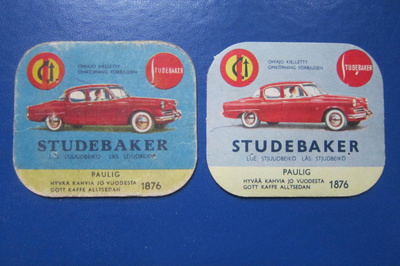 PAULIG KAHVILAPPUJA 2 KPL: STUDEBAKER TYYPIT 1 JA 2