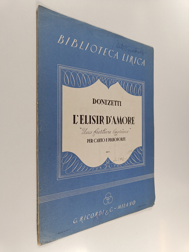 Gaetano Donizetti : L'elisir d'amore : per canto e pianof...