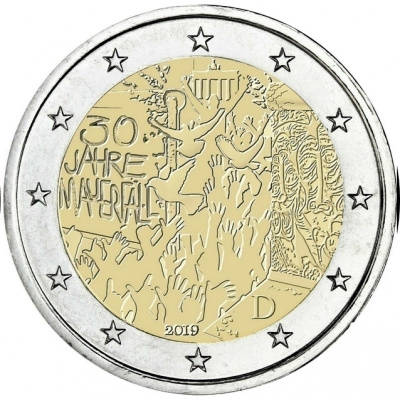 ** SAKSA 2€ 2019 Berliini -sarja A/D/F/G/J pillereissä **