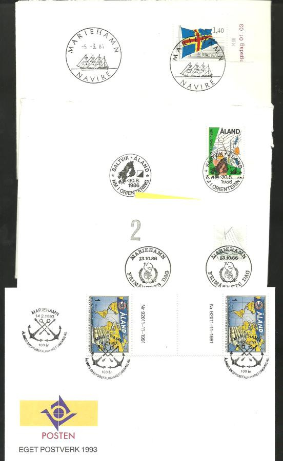 ÅLAND erikoisleimat erä 3 - 1984 - 1993