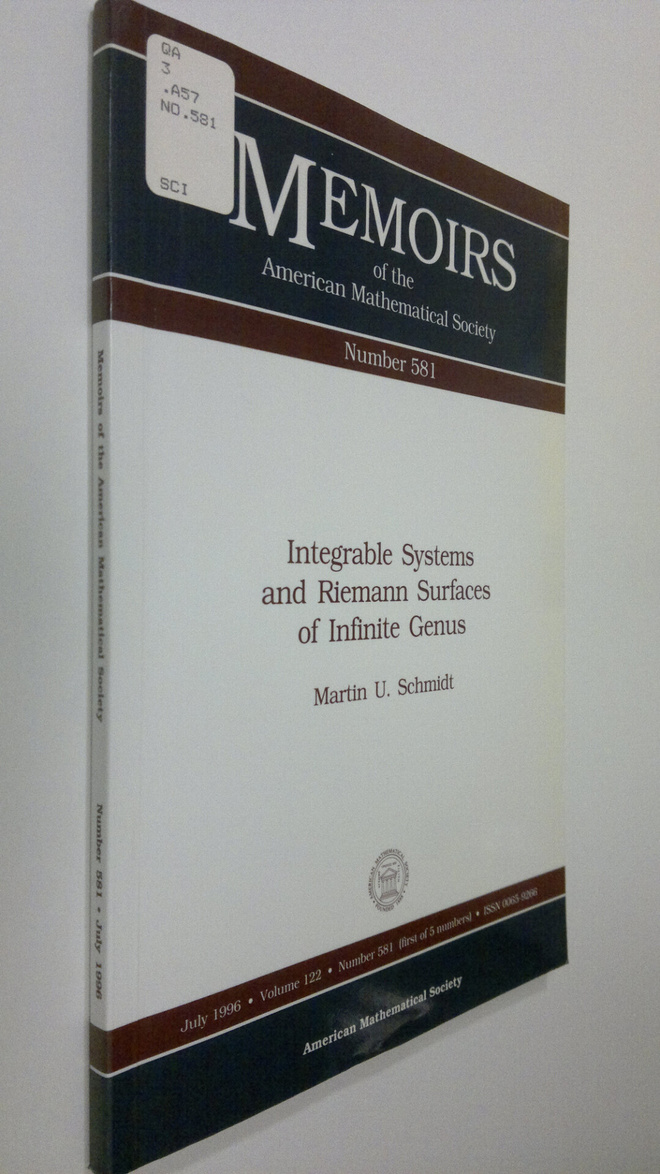 Martin Ulrich Schmidt : Integrable Systems and Riemann Su...
