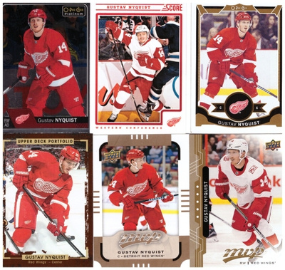 6 x GUSTAV NYQUIST Detroit Red Wings