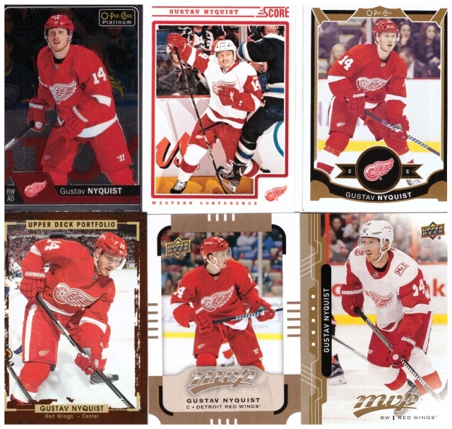 6 x GUSTAV NYQUIST Detroit Red Wings
