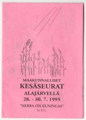 Alajärvi Kesäseurat 1995 käsiohjelma