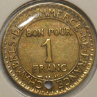 France. 1 franc 1924. Reikä. - pikkukuva 1