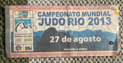 JUDON MM 2013 PÄÄSYLIPPU 27.8.2013 RIO DE JANEIRO