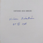 Nicken Malmström : Gryning och obelisk (signeerattu) - pikkukuva 3