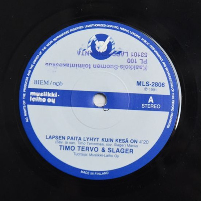 Single: Tervo, Timo & Slager - Lapsen paita lyhyt ...