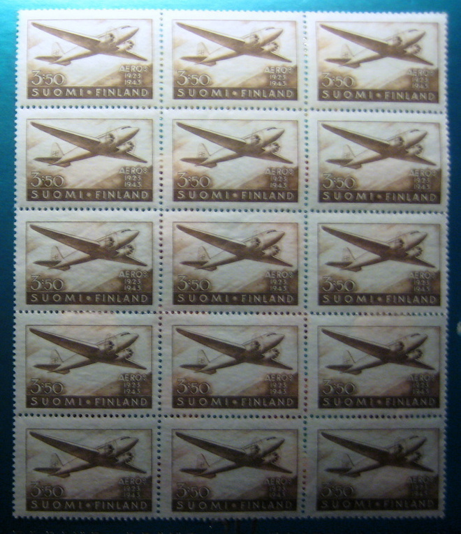 3.50mk AERO 20v. 20.3.1944 15mer.arkin kappale(loo)