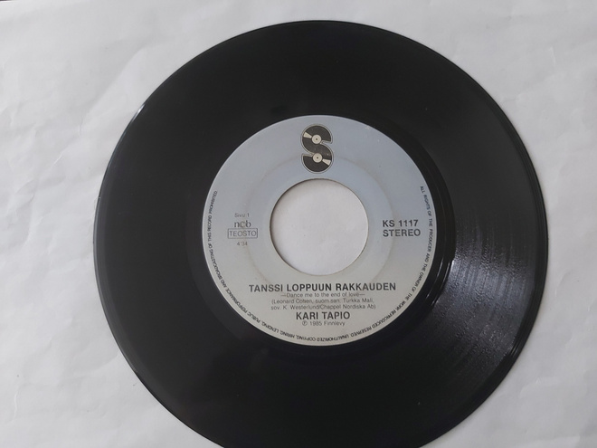 KARI TAPIO - TANSSI LOPPUUN RAKKAUDEN 7 " Single
