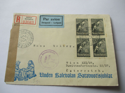 1949 Kalevala R lentopostikuori Wieniin