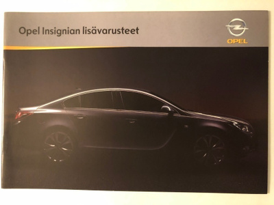 Myyntiesite - Opel Insignia lisävarusteet - 12/2008