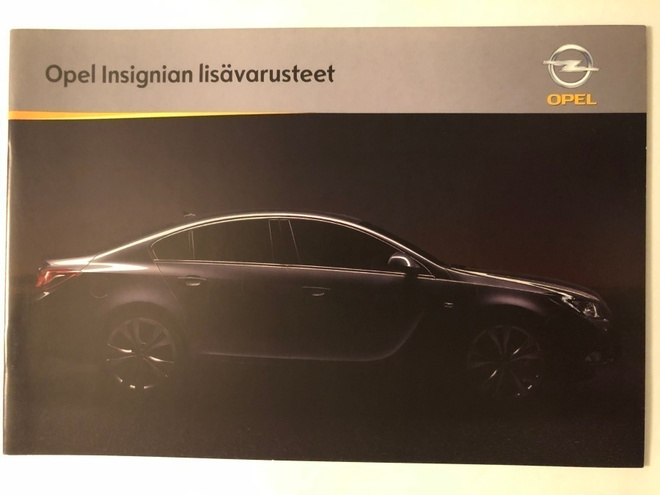Myyntiesite - Opel Insignia lisävarusteet - 12/2008