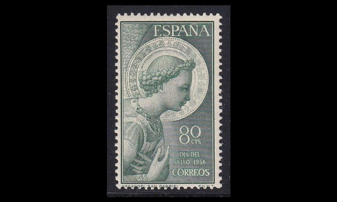 Espanja 1092 ** Postimerkin päivä (1956)
