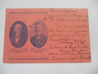 Amerikansuomalaisten vasemmiston propagandakortti -1904