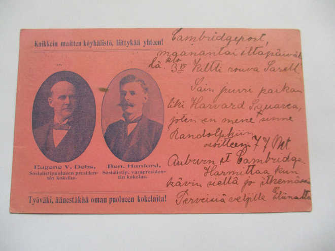 Amerikansuomalaisten vasemmiston propagandakortti -1904