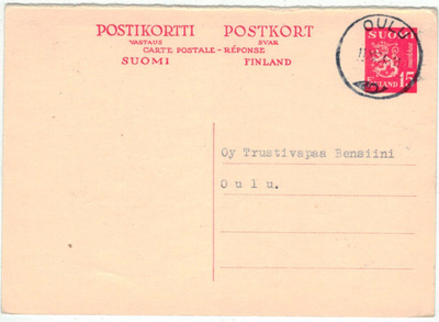 M30 1952 15 mk CP-ehiö 1.osa Oulu 1954