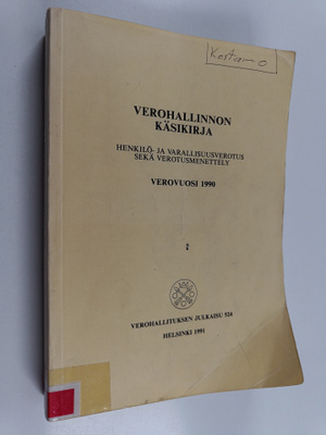 Verohallinnon käsikirja : henkilö- ja varallisuusverotus ...