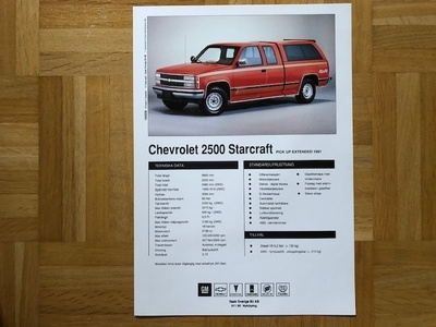 Esite Chevrolet 2500 Starcraft Pick up extended 1991