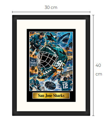Uusi San Jose Sharks NHL art print Limited Edition