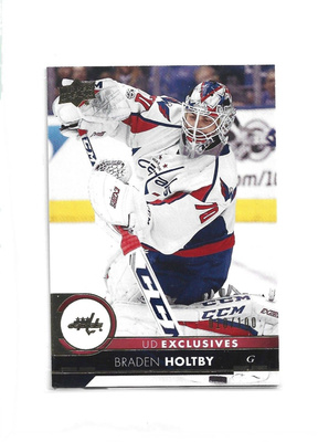 BRADEN HOLTBY (mv) UD EXCLUSIVES -num 010/100 UD 2017-18