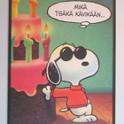 KULKENUT SNOOPY TENAVAT POSTIKORTTI TAITTOKORTTI C.M. SCHULZ - pikkukuva 1