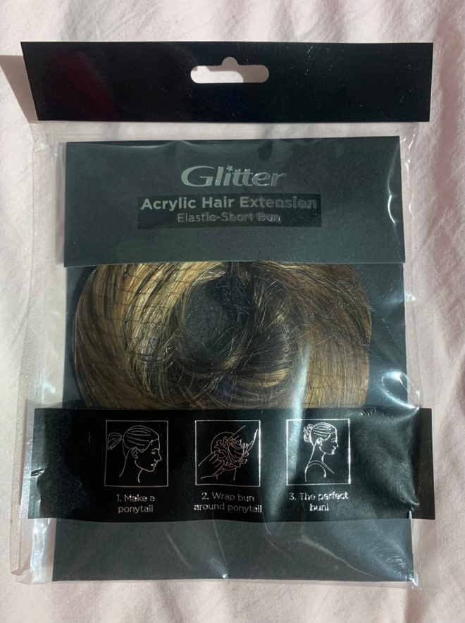 Glitter Acrylic Hair Extensions ruskea