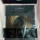 Glitter Acrylic Hair Extensions ruskea - pikkukuva 1