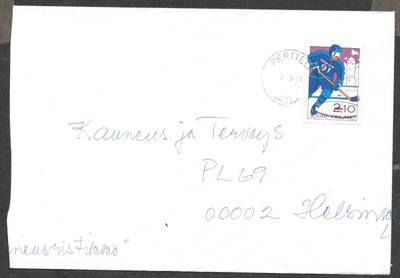 Postilähetys - Jääkiekko MM (LAPE 1126) Pertteli 2.5.1991