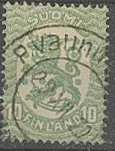 1920 10p vihreä P.vaunu -20 er.kaunis